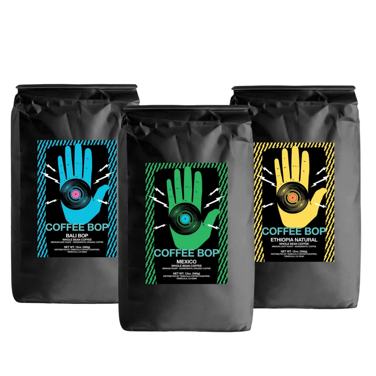 Coffee Bop™ Bundle – 3 Bold Roasts, Small-Batch Fresh