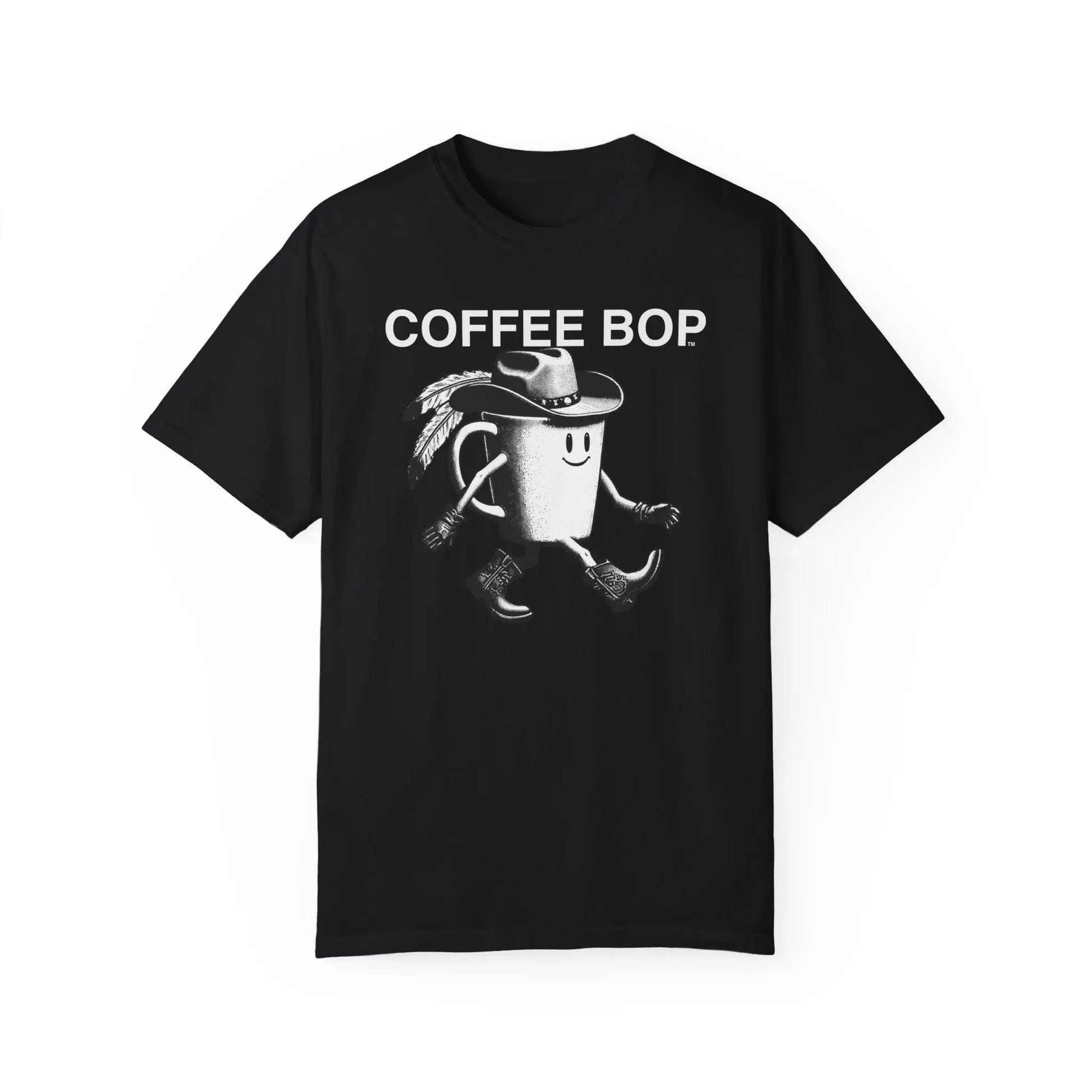 The Coffee Bop Cowboy Garment-Dyed Black T-shirt